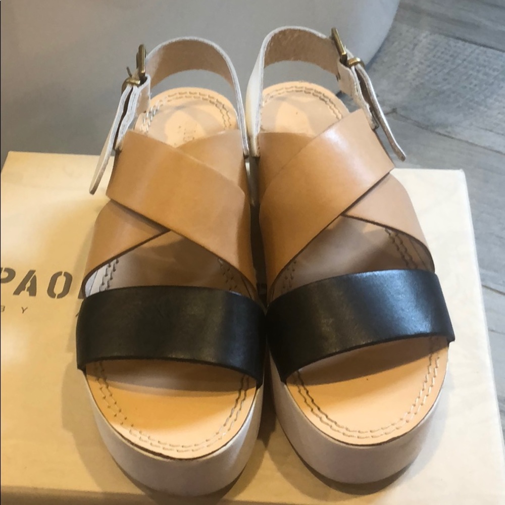 Paola Ferri Wedge multi color sandal - Picture 1 of 4
